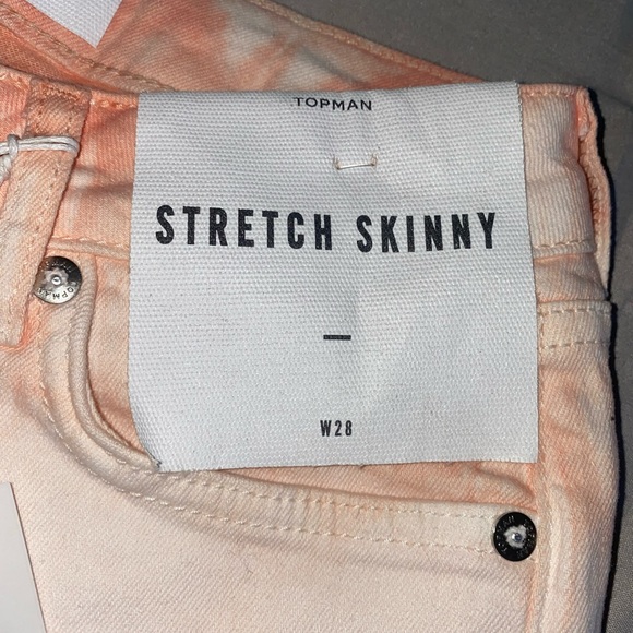 Topman - Orange Tie Dye - Denim Shorts - Picture 3 of 4